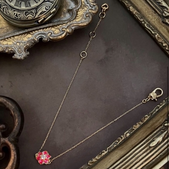 KATE SPADE • Berry Myosotis Crystal Flower Bracelet - Picture 3 of 3